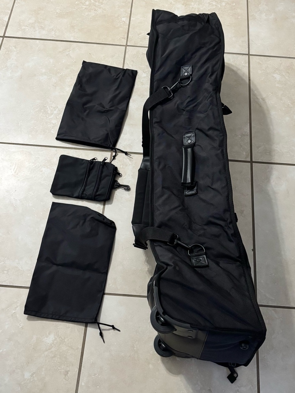 adidas Black Rolling VR Accessory Travel Bag with Pouches